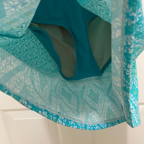 Talbots Cabana Life Swim Dress Halter Neck Built-in Briefs Turquoise Size S NWT‎ - Picture 5 of 11